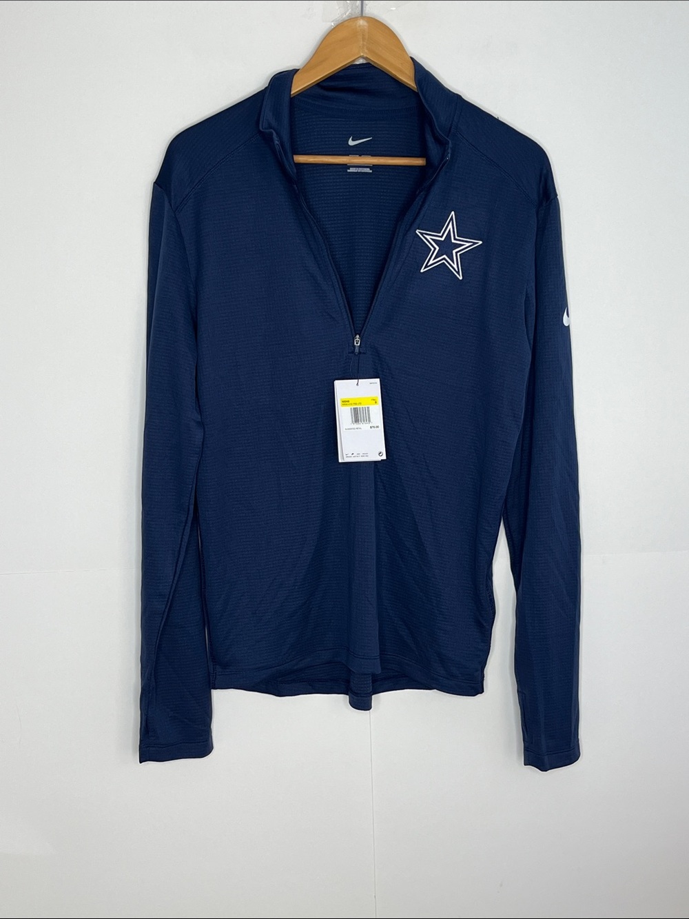 Nike Mens NFL Dallas Cowboys Quarter Zip Shirt Size Small